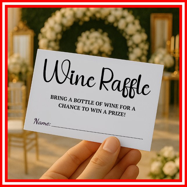 Vin Raffle Bröllop Möhippa Tilläggskort (Skapare uppladdad)