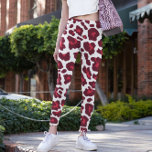 Vin Red Leopard Mönster Leggings<br><div class="desc">Unik leopard mönster,  t.ex. öga-katchistisk design för leopard älskare.</div>