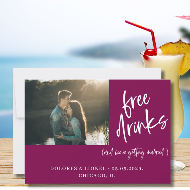 Vin Red par Photo Bröllop spara datum Spara Datumet (Skapare uppladdad)