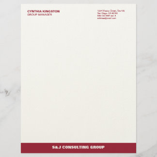 Vin red rand ecru professionell business company brevhuvud