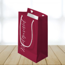 Vin Red Stylized Script Bröllop Bridesmaid