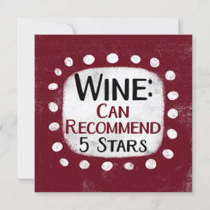 Vin Review 5 Stjärnhälsningskort Kort