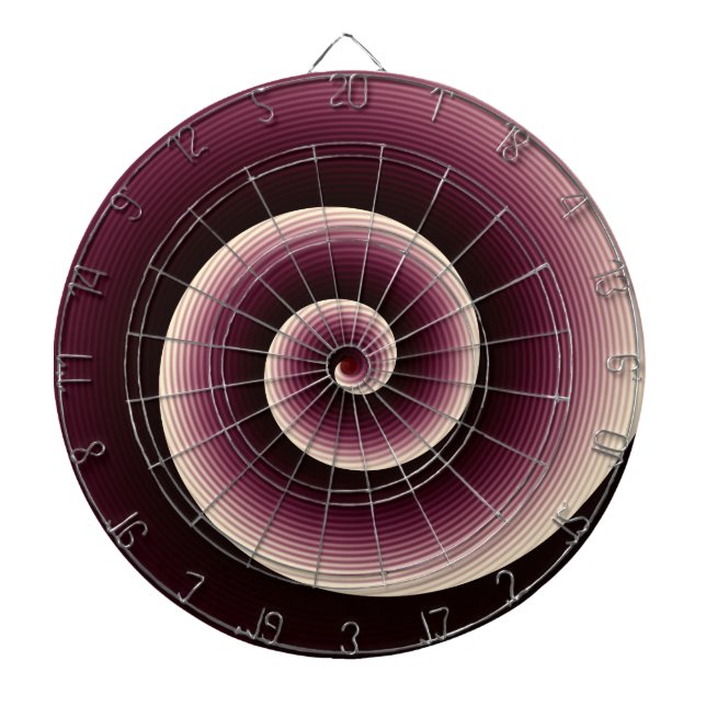 Vin Röda Spiral Mönster Darttavla (Framsidan)