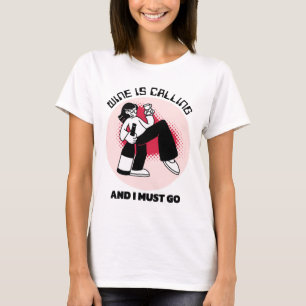Vin ropade och jag måste gå Drickande humor T Shirt