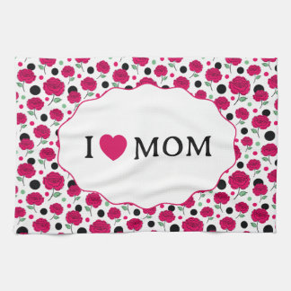 Vin Ros Grön Prickig Grafisk Mönster Modern   Kökshandduk