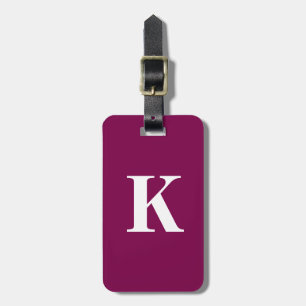 Vin Rosa Monogram Initial Anpassad Present Festgåv Bagagebricka
