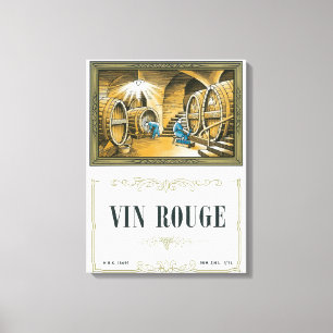 Vin Rougevin LabelEurope Canvastryck