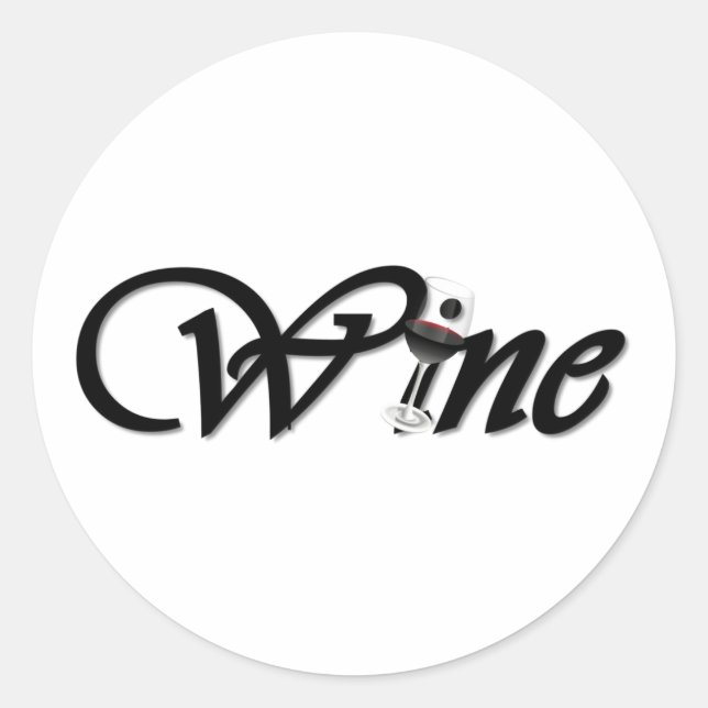 Vin Runt Klistermärke (Framsida)
