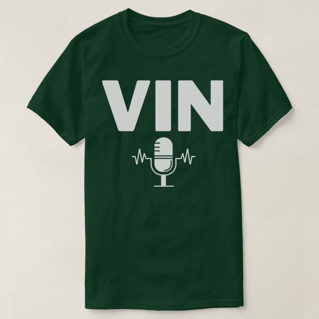Vin Scully Microphone 14 T Shirt (Design framsida)