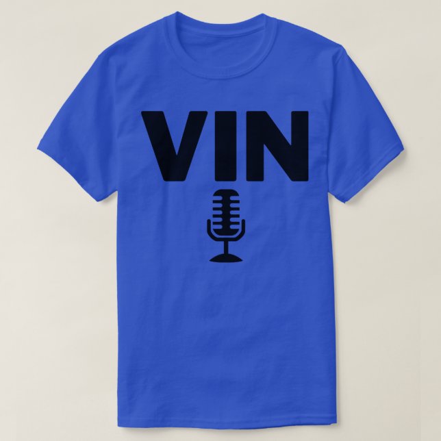 Vin Scully Microphone 15 T Shirt (Design framsida)