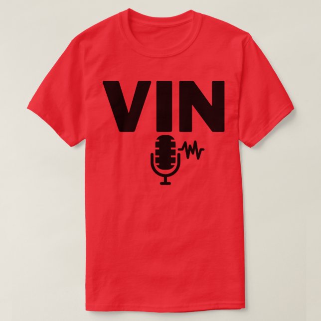 Vin Scully Microphone 18 T Shirt (Design framsida)