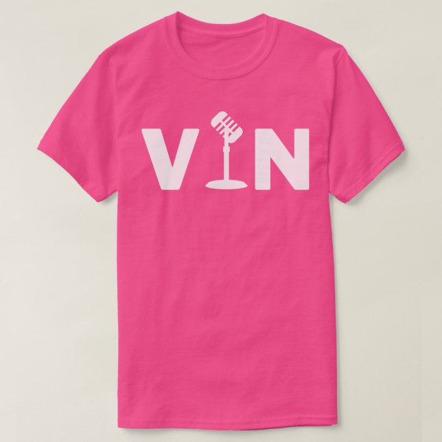 Vin Scully Microphone 3 T Shirt (Design framsida)