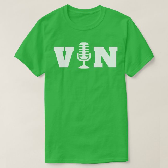 Vin Scully Microphone 6 T Shirt (Design framsida)