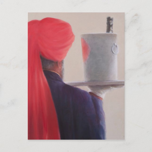 Vin Servitör Jaipur 2012 Vykort (Framsida)