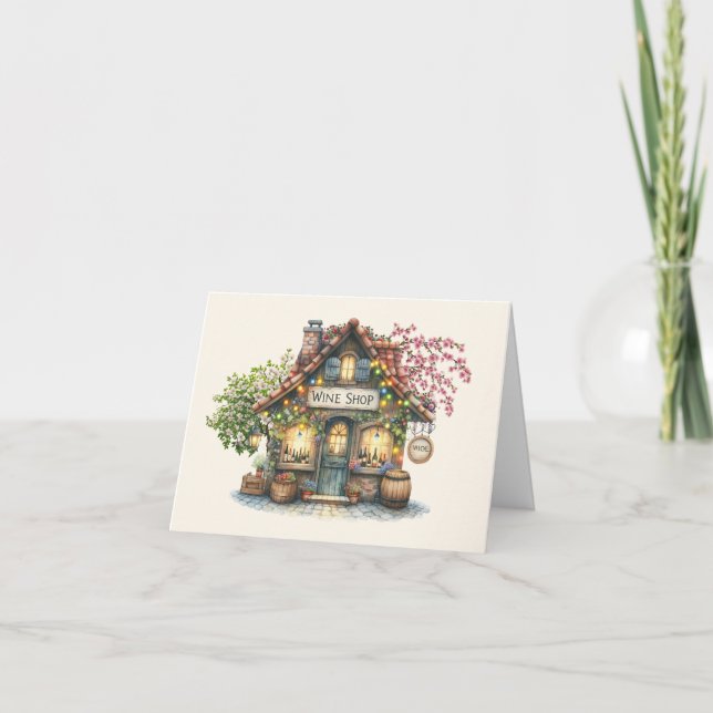 VIN Shop Note Card eller Tack Kort (Framsida)