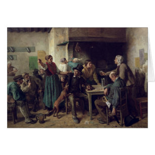 Vin shoppar Måndag, 1858 Hälsningskort
