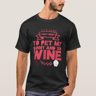 Vin Sip Bunny Animal Manar Kvinnor i T Shirt