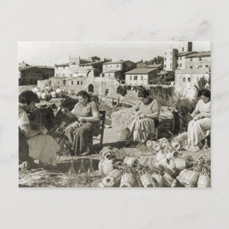 Vin skapar Chianti-flaska omfattar Vykort