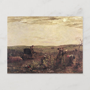 Vin-skörden i Burgundy 1863 Vykort