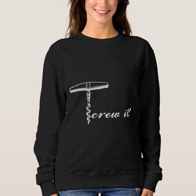 Vin Skrat IT Vin Corkskruv T Shirt (Framsida)