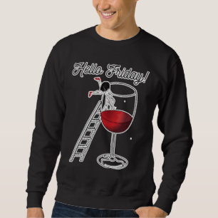 Vin, slutligen, Fredag Helg Wein Lång Ärmad Tröja