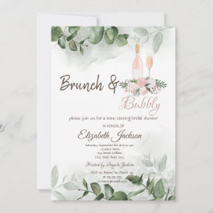 Vin Smak Eukalyptus Grönska Brunch & Bubbly Inbjudningar