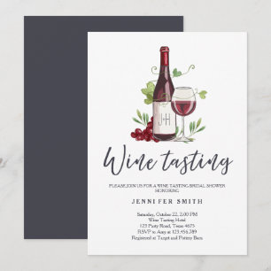 Vin som smakar den lantliga vinodlingen för inbjudningar