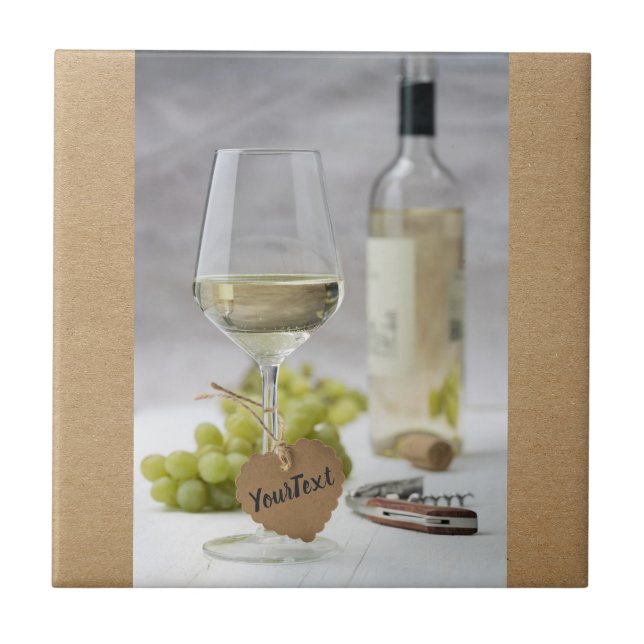 Vin Sommelier för vindruvskonstruktion Älskare Fla Kakelplatta (Framsidan)