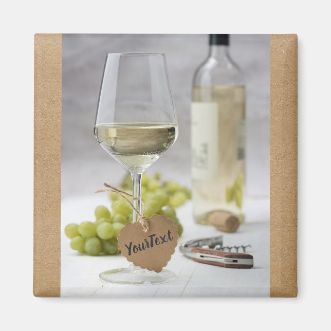 Vin Sommelier för vindruvskonstruktion Älskare Fla Magnet (Framsidan)