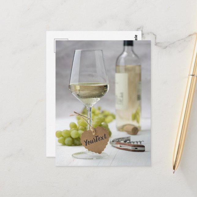 Vin Sommelier för vindruvskonstruktion Älskare Fla Vykort (Fram/Back In Situ)