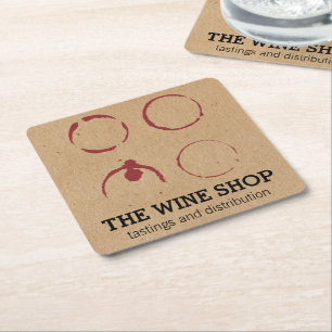 Vin Specialist Vin Stain Underlägg Papper Kvadrat