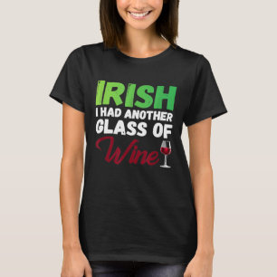 Vin St Pattys Day Alcohol Red Vin Firande Ir T Shirt