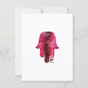 Vin Stain Hamsa Art Vykort