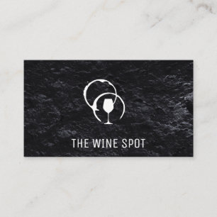 Vin Stain och glas Chic Black Struktur Visitkort
