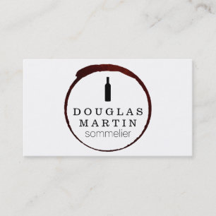 Vin Stain   Röd artist Visitkort