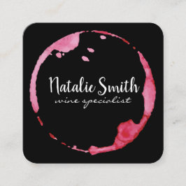 Vin Stain (svart/vitt) Fyrkantigt Visitkort