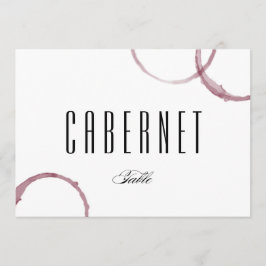 Vin Stains Winery Vineyard Bord-kortnummer Inbjudningar