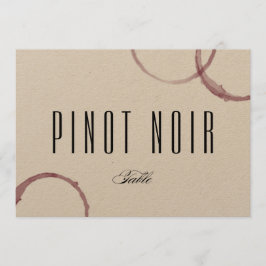 Vin Stains Winery Vineyard Bord-kortnummer Inbjudningar