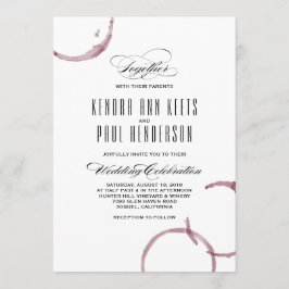 Vin Stains Winery Vineyard bröllopsinbjudan Inbjudningar