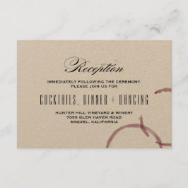 Vin Stains Winery Vineyard bröllopskort Inbjudningar