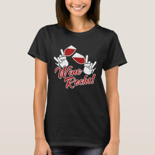 Vin Sten som dricker Humor T Shirt
