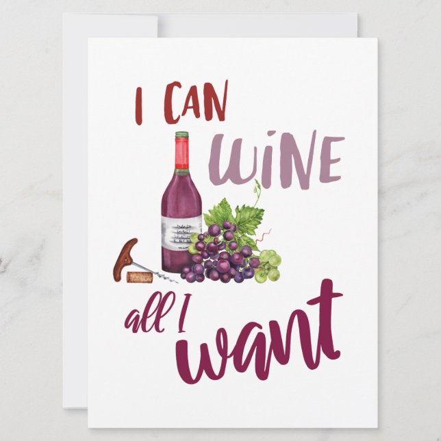 Vin stil-kort för vänner julkort (Framsida)