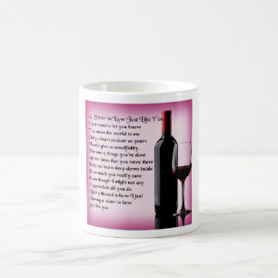 Vin syster i lagdikt kaffemugg
