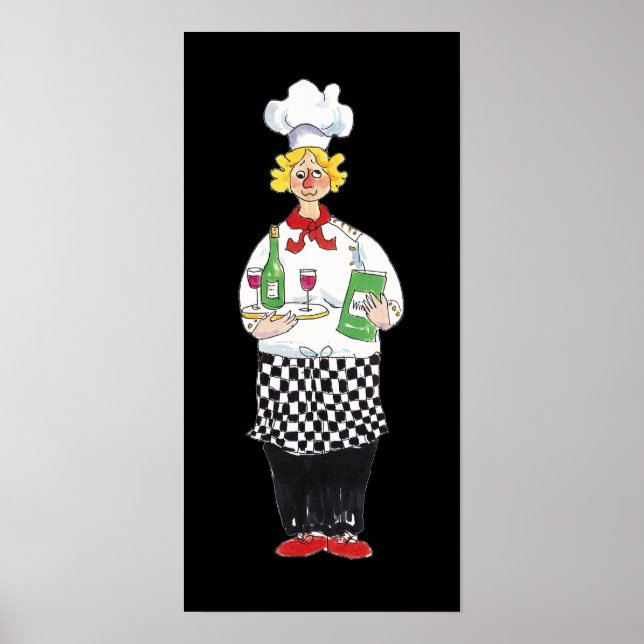 Vin Taste Chef-utskrift/poster Poster (Framsidan)