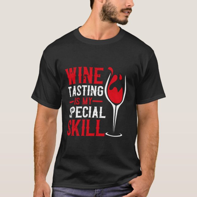 Vin Taste Drinker Vin som dricker Pappa Mamma T Shirt (Framsida)