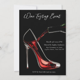Vin Taste Event-Stiletto och Vin Inbjudningar