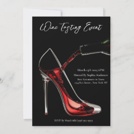 Vin Taste Event-Stiletto och Vin Inbjudningar