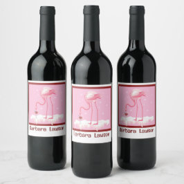 Vin Taste Flamingo Vinflaska Etikett