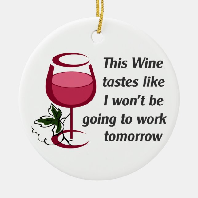 Vin Tastes Julgransprydnad Keramik (Framsidan)