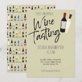 Vin Tasting Anpassningsbar Personlig Party Inbjudningar